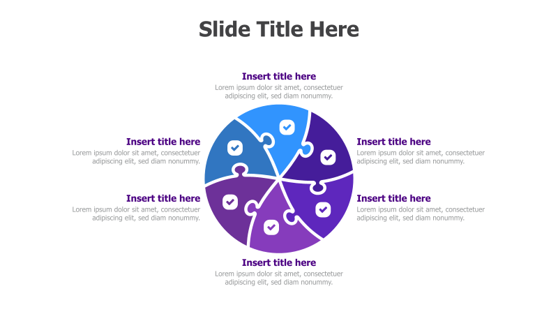 6-Part Circular Puzzle Diagram