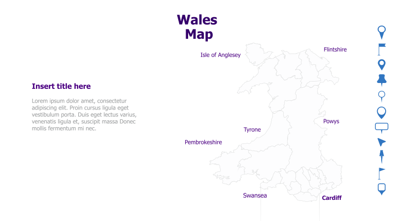Wales Map Template