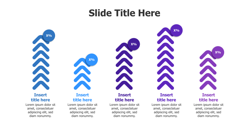 5-Point Arrow Progression with Percentages