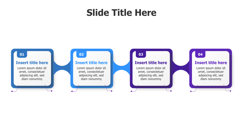 Four-Step Process with Connected Cards