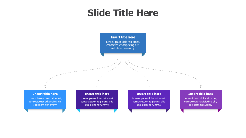 4 Points Branching from Heading Infographic