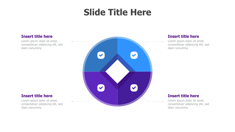 4-Point Circular Process with Checkmarks
