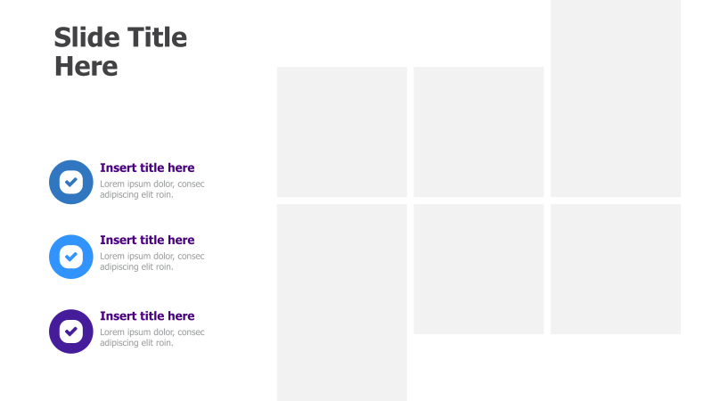 3-Point Checklist with Image Placeholder