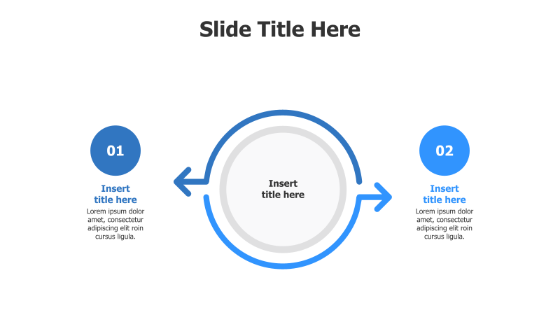 2-Step Circular Process with Arrows