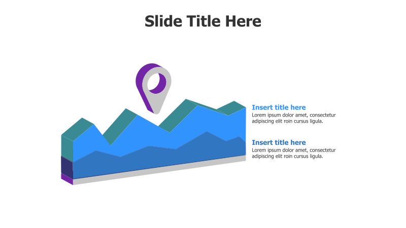 5-Level 3D Divided Chart with Location Pin