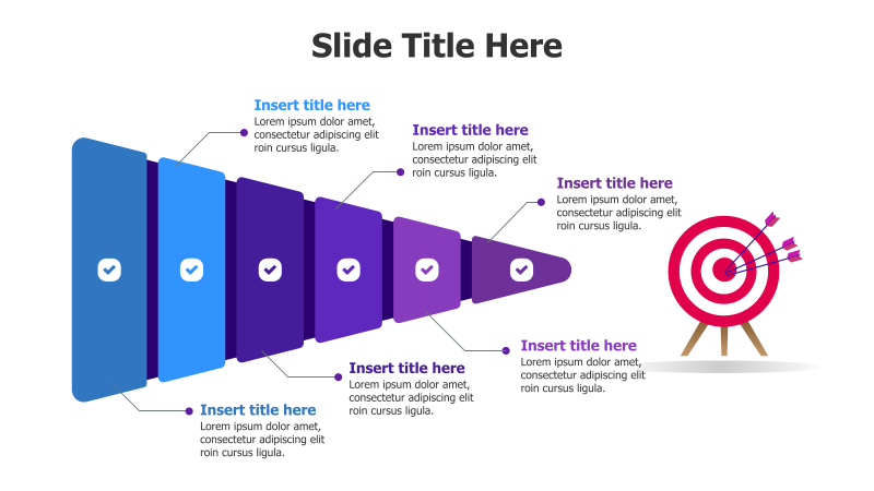 6-Step Funnel to Target Infographic