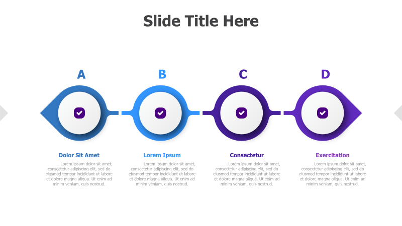 4-Step Timeline with Eye Icon