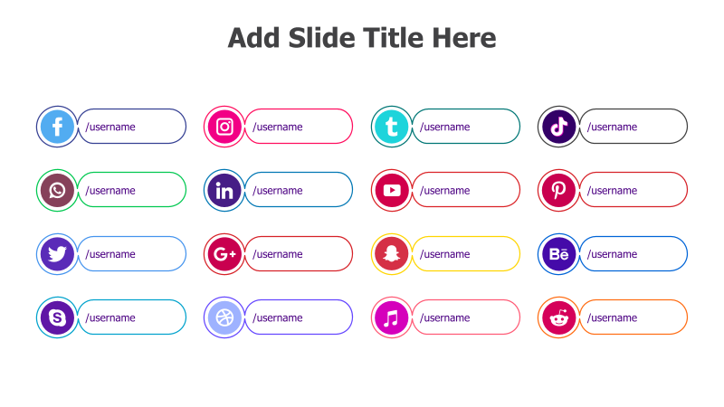 Social Media Icons Contact Slide