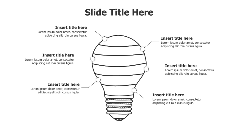 6-Point Lightbulb Infographic