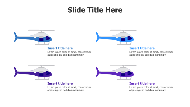 Four Helicopters Infographic