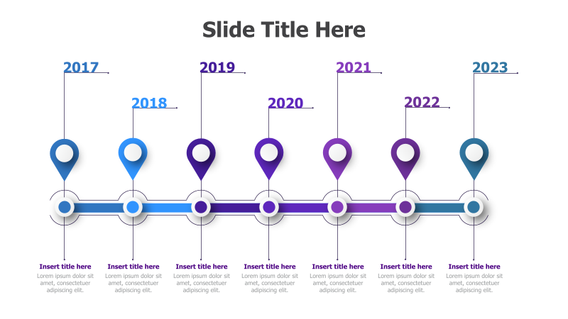 7-Point Timeline with Location Markers
