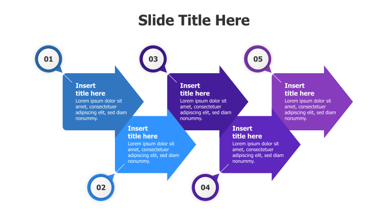 5-Step Overlaid Arrow Process