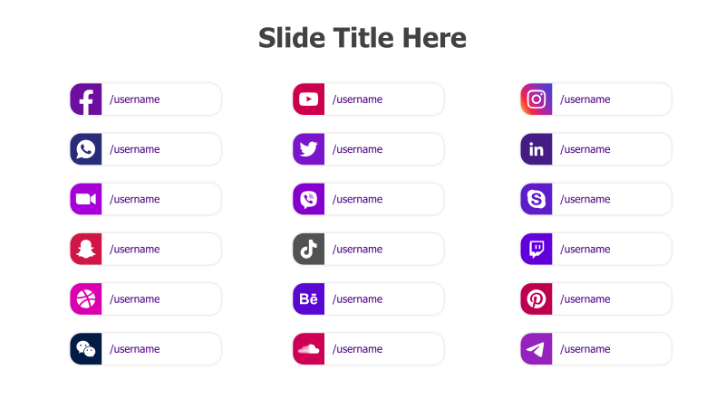 Social Media Contact Slide
