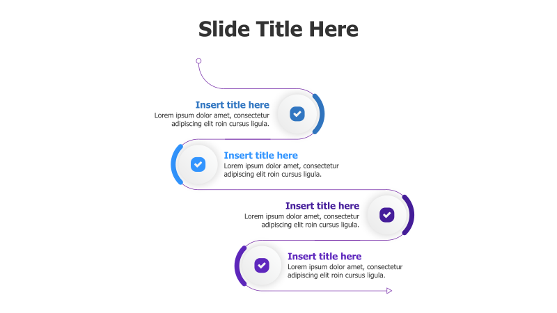 4-Step Circular Process with Arrows