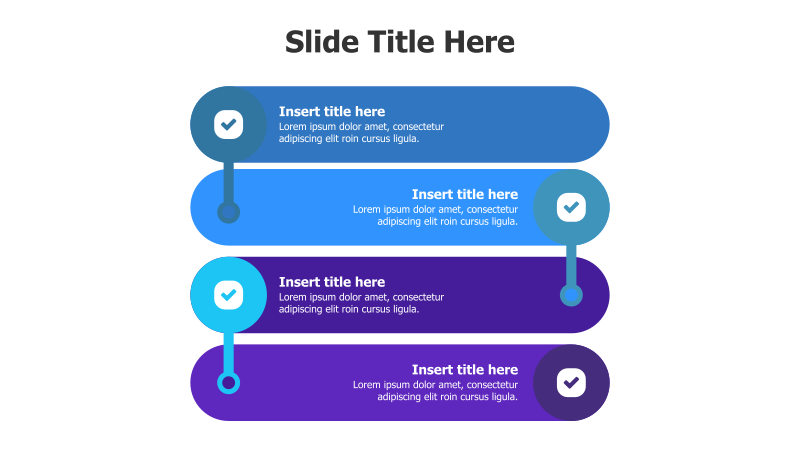 4-Step Connected Stripes Infographic