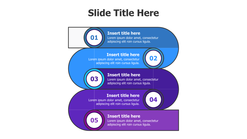 5-Step Bold Striped Infographic