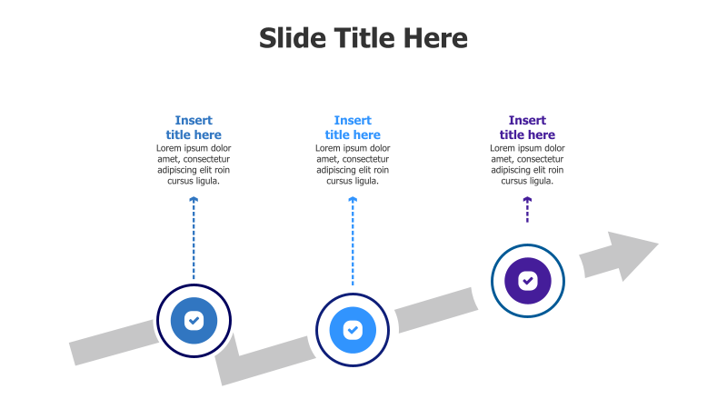 3-Step Process with Upward Arrows