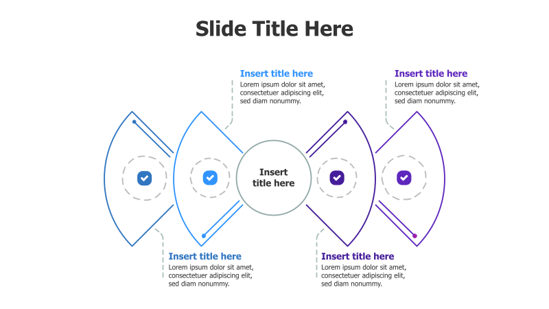 4-Point Circular Outline with Icons