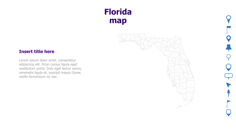 Florida Map with Text Placeholder