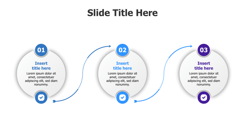3-Step Circular Process with Icons