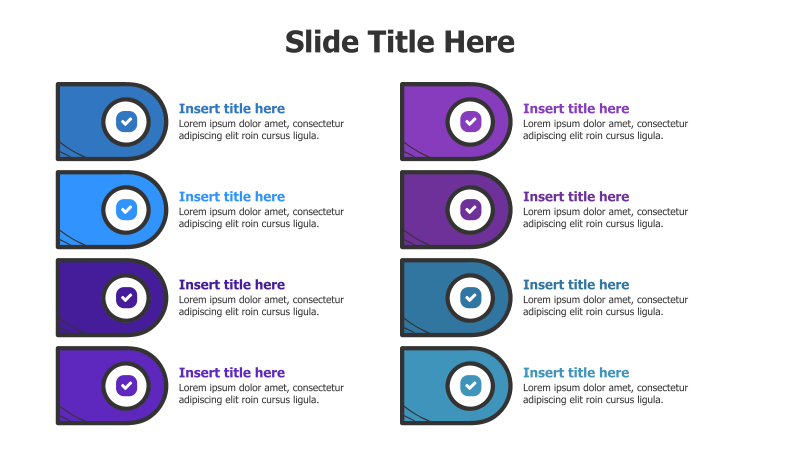 8-Point Doodle Curved Block Infographic