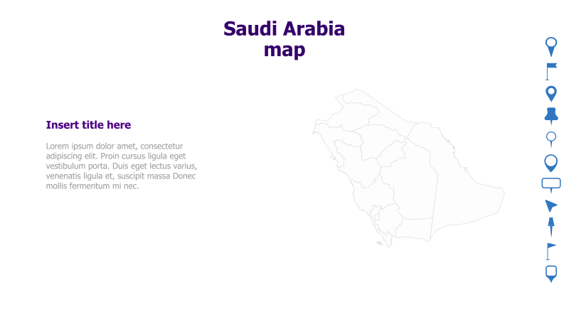 Saudi Arabia Map Template