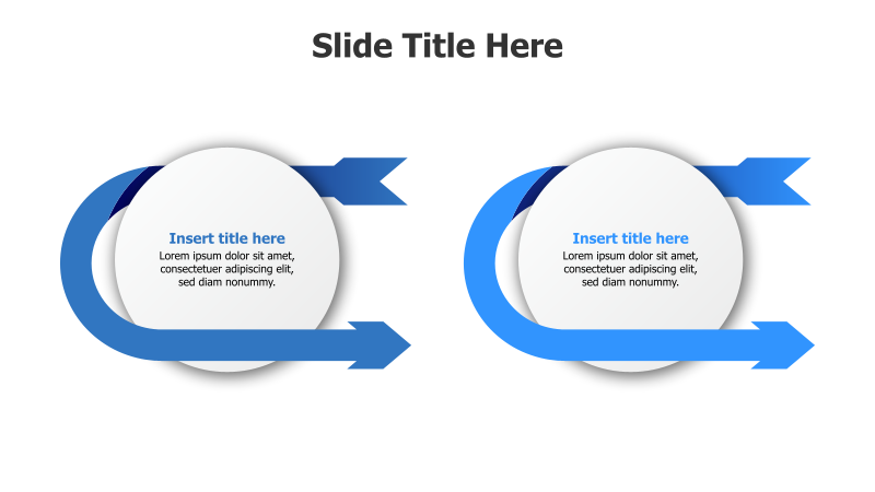 2-Step Circular Process with Arrows