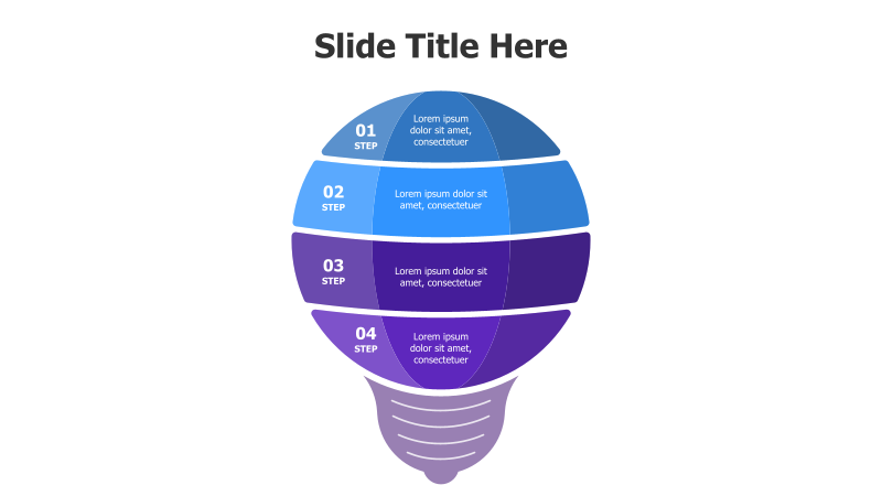 4-Step Bulb Infographic