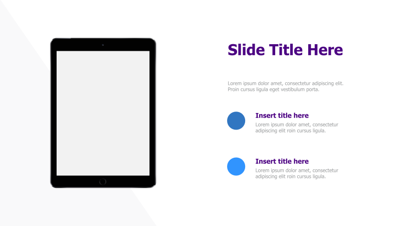 Tablet Mockup with Bullet Points