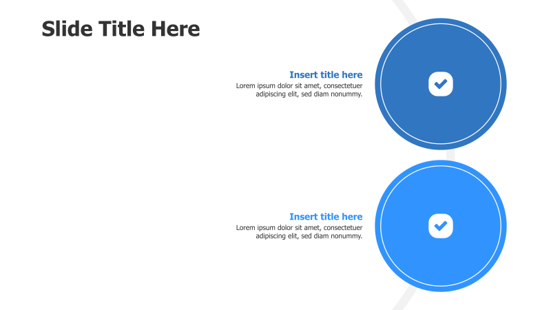 2-Point Circular Infographic with Checkmarks