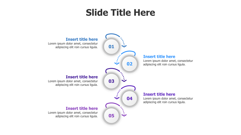 5-Step Circular Process with Arrows