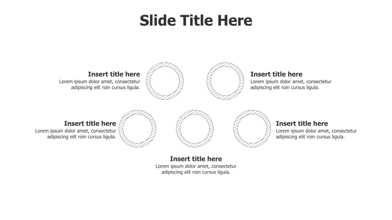 6-Point Circular Outline Infographic