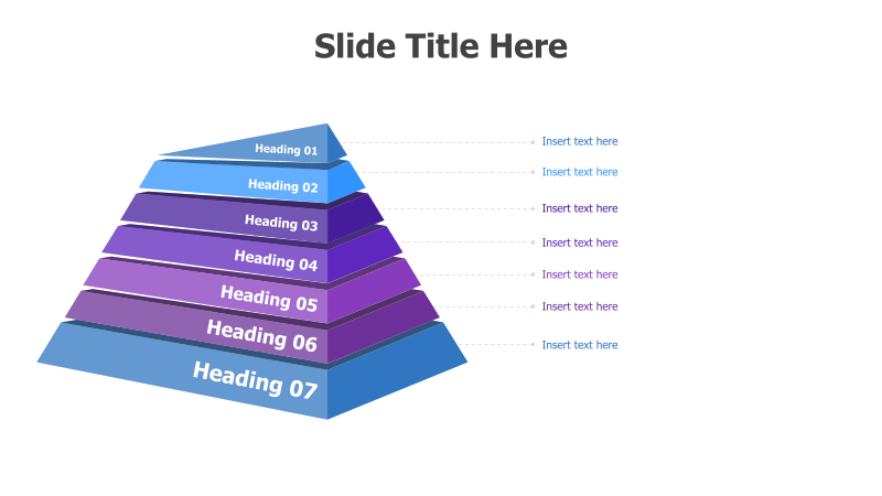 7-Level 3D Pyramid Diagram
