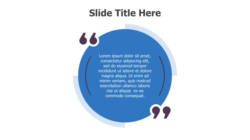 Quote Slide with Circular Background