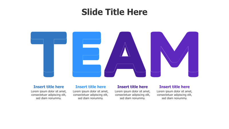 3D TEAM Letter Infographic