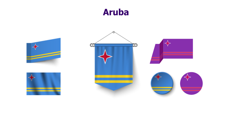 Aruba Flag Variations