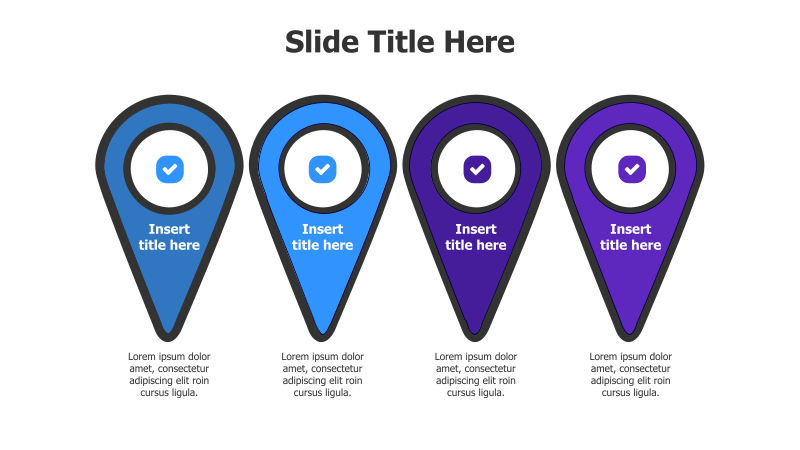 4-Point Location Pin Infographic