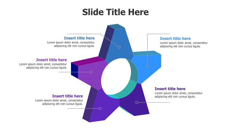 5-Point 3D Star Infographic