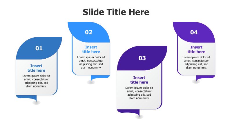 4-Step Process with Colored Blocks