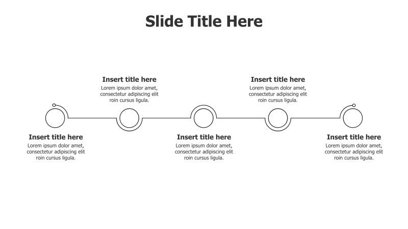 5-Step Timeline with Circular Points