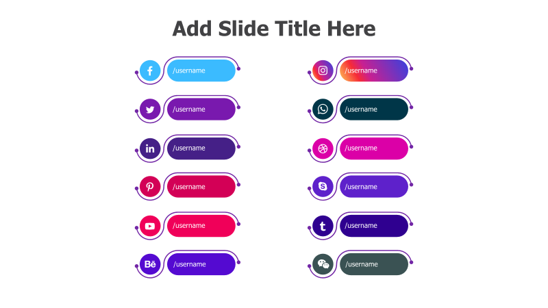 Social Media Icons Contact Slide