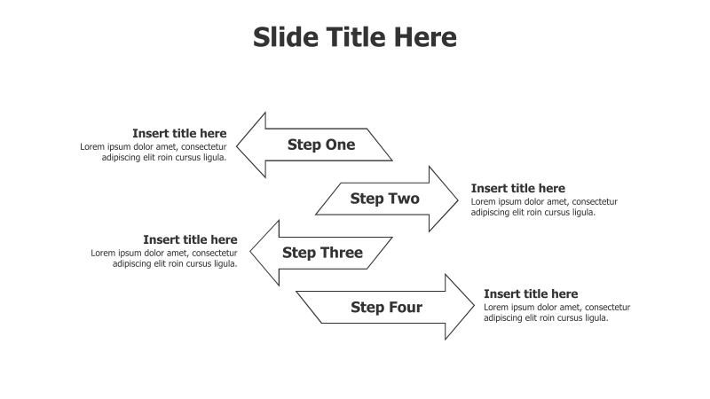 4-Step Opposite Arrows Process