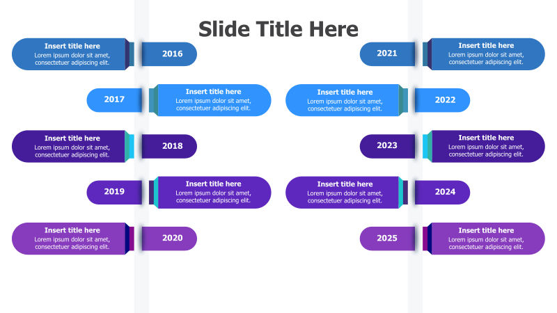 7-Point Timeline with Year Markers