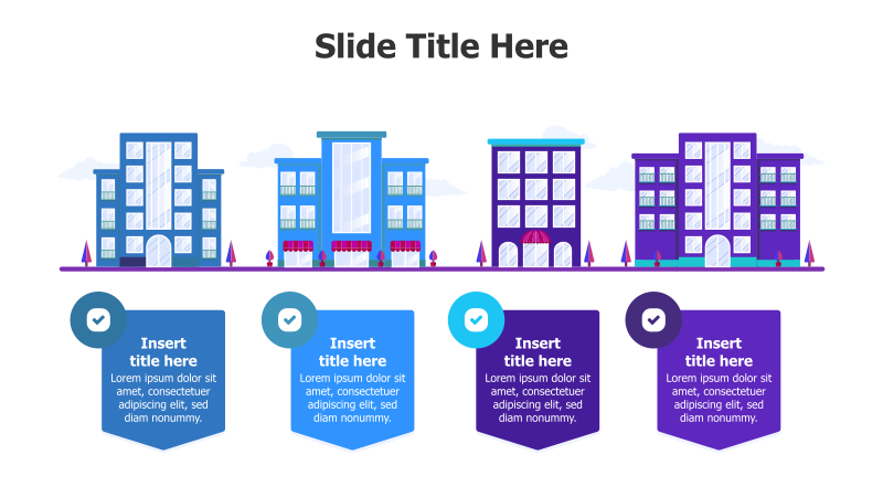 Four-Point Cityscape Infographic