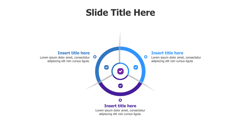3-Point Divided Circle Infographic