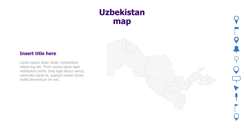 Uzbekistan Map Template