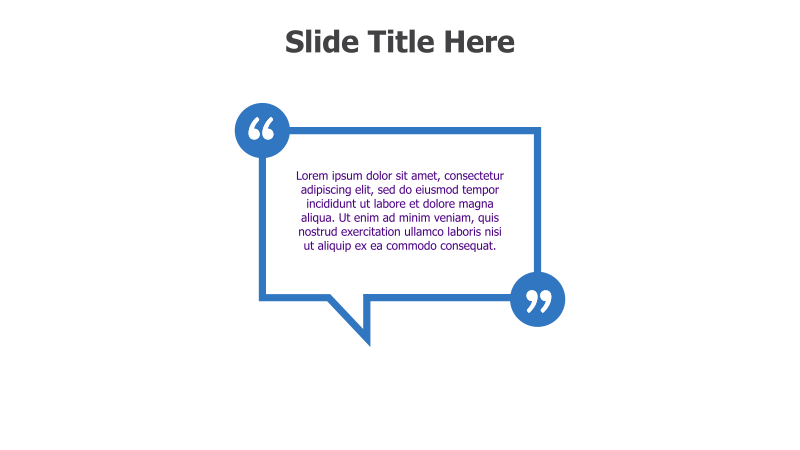 Quote Slide with Speech Bubble