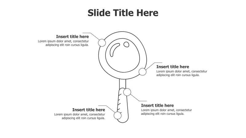 4-Point Doodle Magnifying Glass Infographic