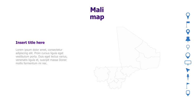 Mali Map with Text Placeholder