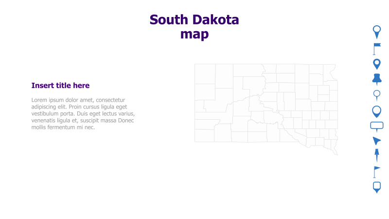 South Dakota Map Template
